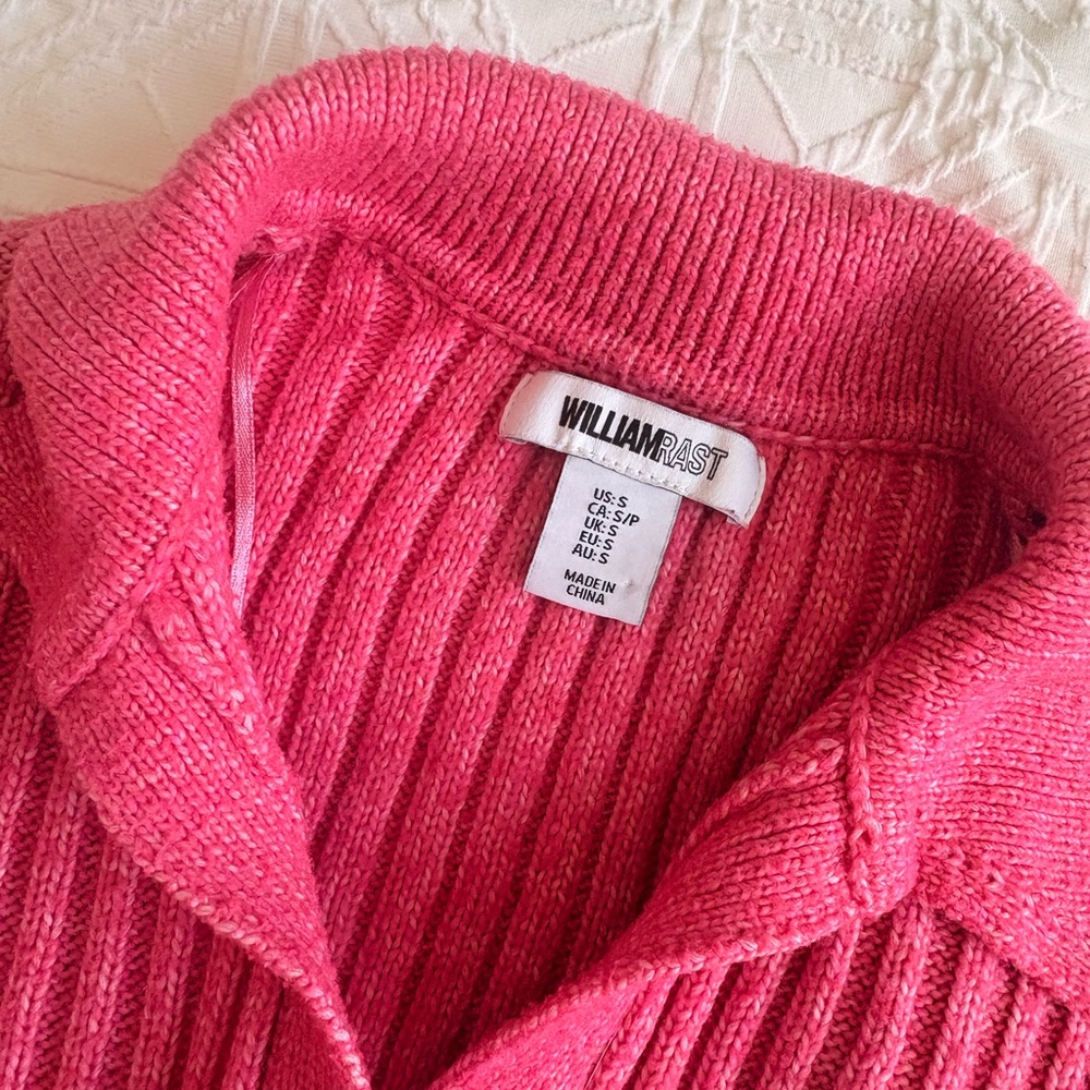 William Rasy Ribbed Polo Collar Sweater - Pink - Picture 2 of 2